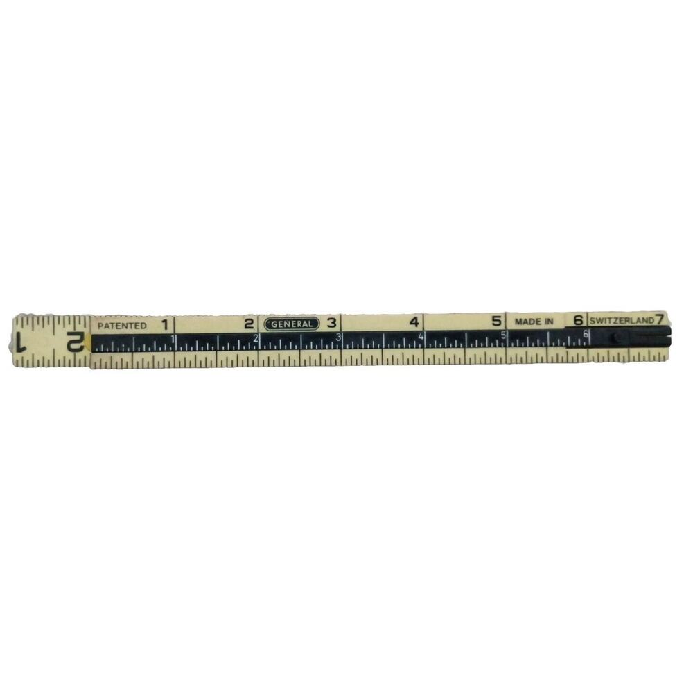 72" + 6" General Tools Folding Ruler 6ft + 6 Inches Made In Switzerland